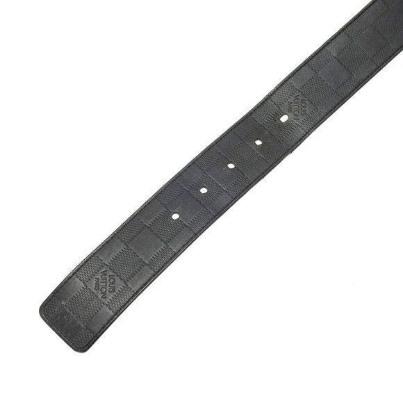 LOUIS VUITTON Louis Vuitton 95cm Black M9150 Men's Leather Belt - Picture 6 of 13